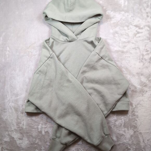 ALO Yoga Bae Hoodie Womens Large Green Sweater Cropped Boxy Athleisure Oversized - Picture 2 of 10